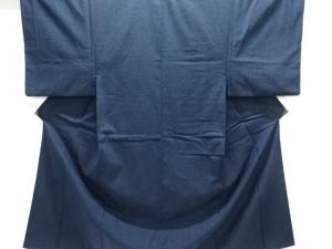 雨縞模様織り出し手織り紬男物着物アンサンブル